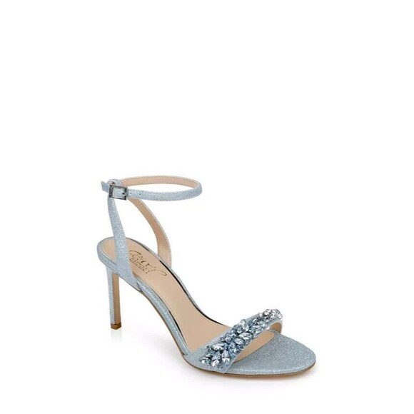 Jewel Badgley Mischka Women's Dallyce Stiletto Evening Sandals, Sky Blue, 6M - Picture 1 of 5